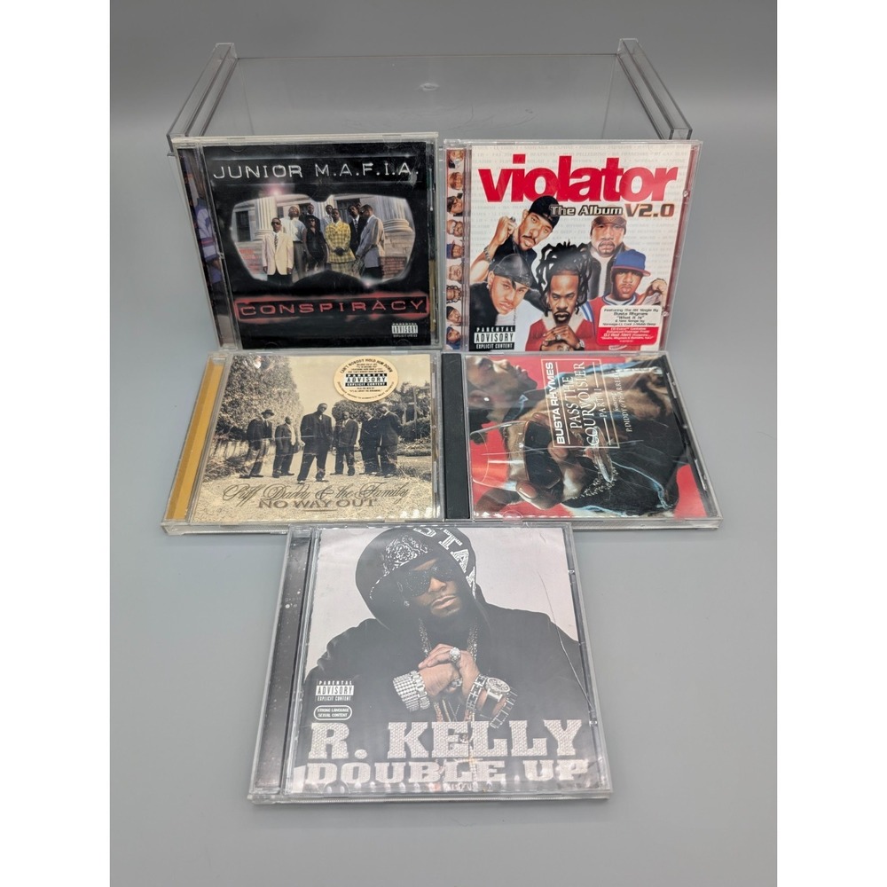 Lot of 5 Music CDs Hip-Hop & R&B,‎ Junior Mafia, Busta Rhymes, etc.
